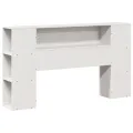 Tête de lit avec rangement blanc 160 cm bois massif de pin