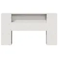 Tête de lit avec rangement blanc 160 cm bois massif de pin