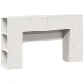 Tête de lit avec rangement blanc 160 cm bois massif de pin