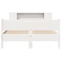 Cadre de lit sans matelas blanc 160x200 cm bois de pin massif