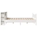 Cadre de lit sans matelas blanc 160x200 cm bois de pin massif