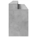 Bureau et lumières LED gris béton 200x55x91cm bois d'ingénierie