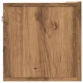 Meuble TV mural chêne artisanal 100x30x30 cm bois d'ingénierie