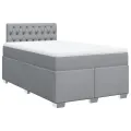 cadre de lit et matelas gris clair 120x190 cm tissu