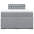 cadre de lit et matelas gris clair 120x190 cm tissu