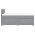 cadre de lit et matelas gris clair 120x190 cm tissu