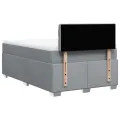 cadre de lit et matelas gris clair 120x190 cm tissu