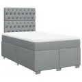 cadre de lit et matelas gris clair 120x190 cm tissu