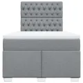 cadre de lit et matelas gris clair 120x190 cm tissu