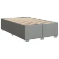 cadre de lit et matelas gris clair 120x190 cm tissu