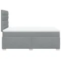 cadre de lit et matelas gris clair 120x190 cm tissu