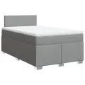 cadre de lit et matelas gris clair 120x190 cm tissu