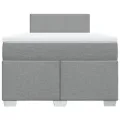 cadre de lit et matelas gris clair 120x190 cm tissu