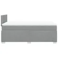 cadre de lit et matelas gris clair 120x190 cm tissu
