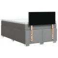 cadre de lit et matelas gris clair 120x190 cm tissu