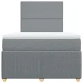 cadre de lit et matelas gris clair 120x190 cm tissu