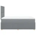 cadre de lit et matelas gris clair 120x190 cm tissu