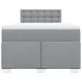 cadre de lit et matelas gris clair 120x190 cm tissu