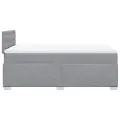 cadre de lit et matelas gris clair 120x190 cm tissu