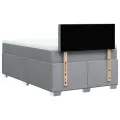 cadre de lit et matelas gris clair 120x190 cm tissu