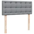 cadre de lit et matelas gris clair 120x190 cm tissu