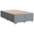 cadre de lit et matelas gris clair 120x190 cm tissu