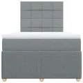 cadre de lit et matelas gris clair 120x190 cm tissu
