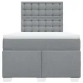 cadre de lit et matelas gris clair 120x190 cm tissu