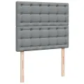 cadre de lit et matelas gris clair 120x190 cm tissu