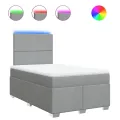 cadre de lit et matelas gris clair 120x190 cm tissu