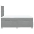 cadre de lit et matelas gris clair 120x190 cm tissu