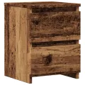 Tables de chevet 2 pcs vieux bois 30x30x40 cm bois d'ingénierie
