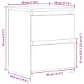 Tables de chevet 2 pcs vieux bois 30x30x40 cm bois d'ingénierie