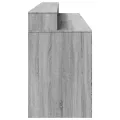 Bureau et lumières LED sonoma gris 200x55x91 cm bois ingénierie