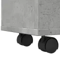 Meuble étroit de salle de bain à roulettes gris béton