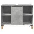 Armoire salle de bain gris béton 80x33x60cm bois d'ingénierie
