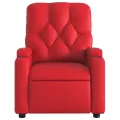 Fauteuil de massage inclinable rouge similicuir