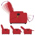 Fauteuil inclinable de massage électrique rouge similicuir