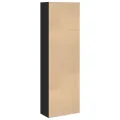 Bibliothèque noir 60x30x189 cm bois d'ingénierie