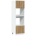 Armoire à micro-ondes chêne artisanal 60x57x207 cm