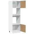 Armoire à micro-ondes chêne artisanal 60x57x207 cm