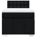 cadre de lit et matelas Noir 80x200 cm Tissu