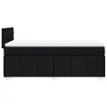 cadre de lit et matelas Noir 80x200 cm Tissu