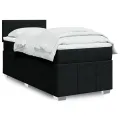 cadre de lit et matelas Noir 80x200 cm Tissu