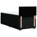 cadre de lit et matelas Noir 80x200 cm Tissu