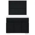cadre de lit et matelas Noir 80x200 cm Tissu