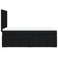 cadre de lit et matelas Noir 80x200 cm Tissu