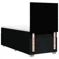 cadre de lit et matelas Noir 80x200 cm Tissu