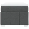 cadre de lit avec matelas Gris foncé 80x200 cm Tissu