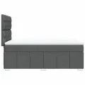 cadre de lit avec matelas Gris foncé 80x200 cm Tissu